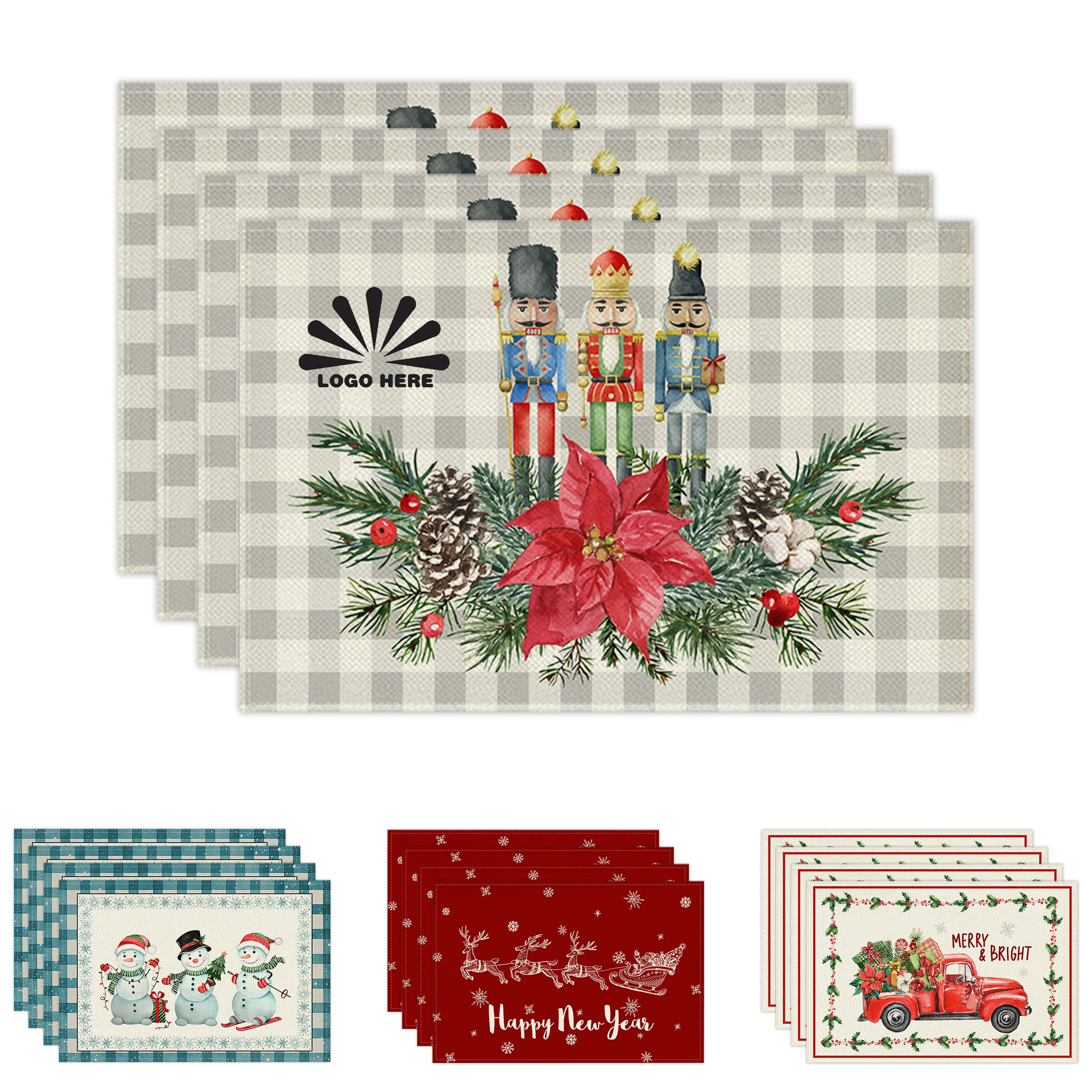 Festive Non-Slip Foot Pads with Custom Logo 2