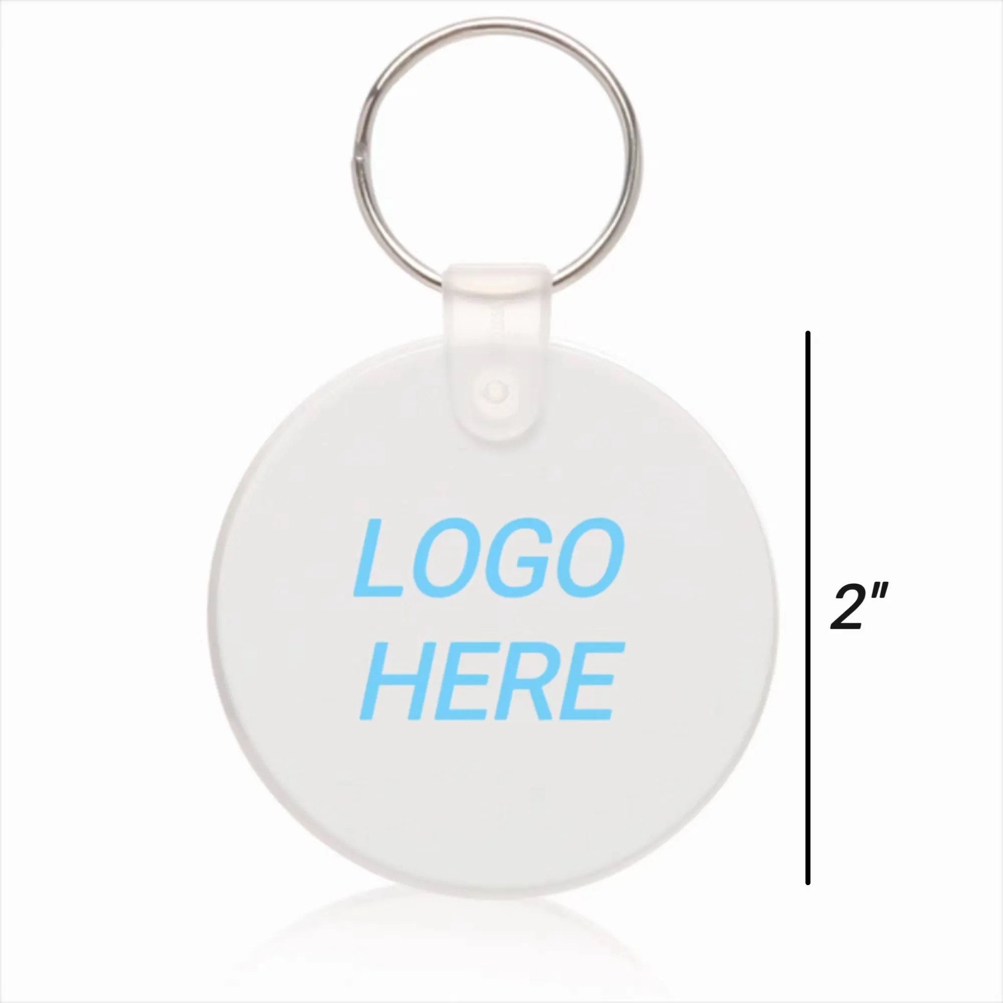 Circle Tag Soft Plastic Keychains 4