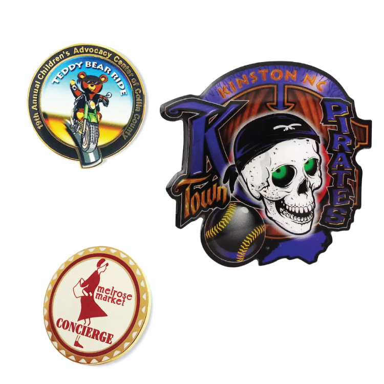 2" Full Color Offset Printed Lapel Pin with Epoxy Dome 2