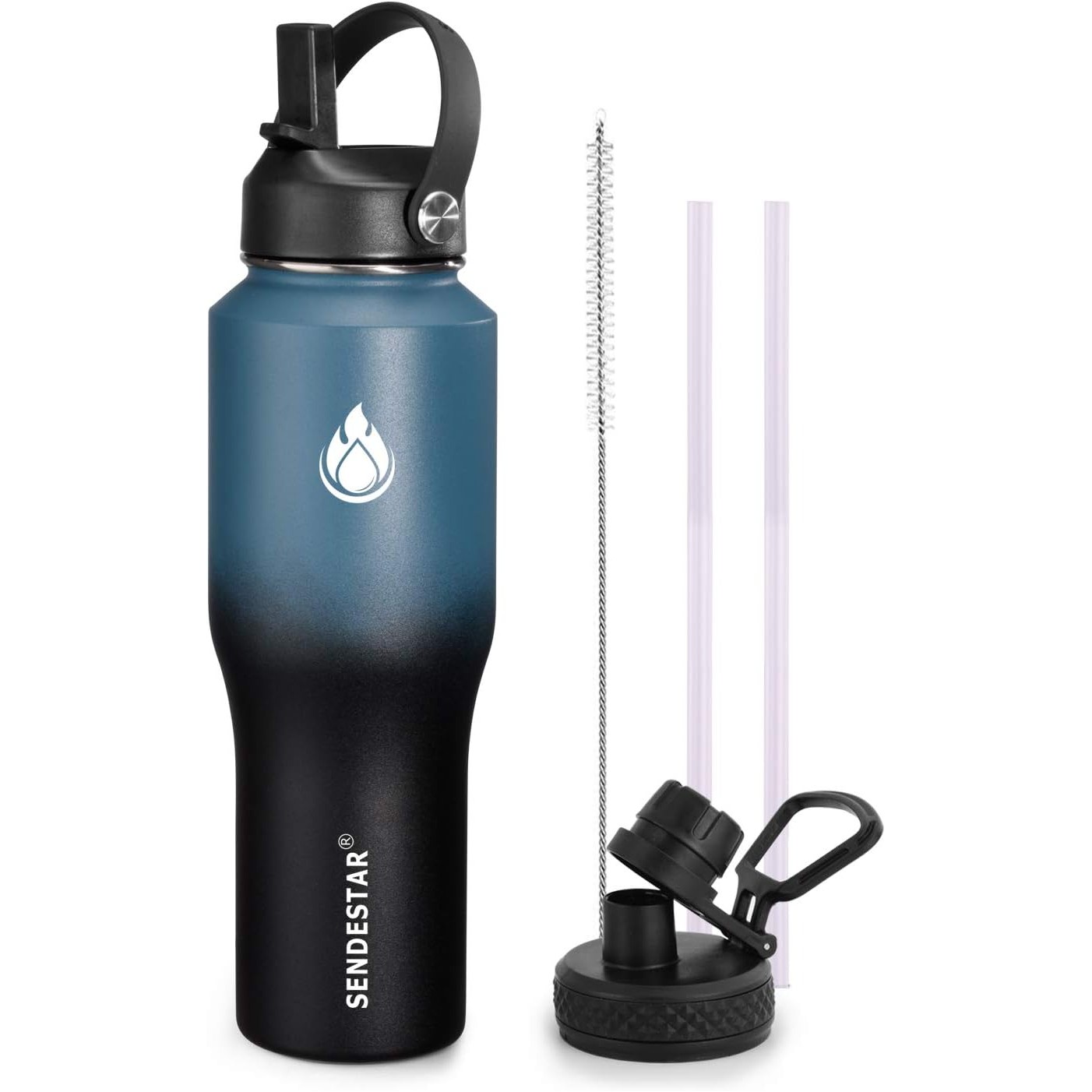 Slim outline 32oz Stainless Steel Water Bottle, Double Wall Vacuum Insulated Water Bottle 2