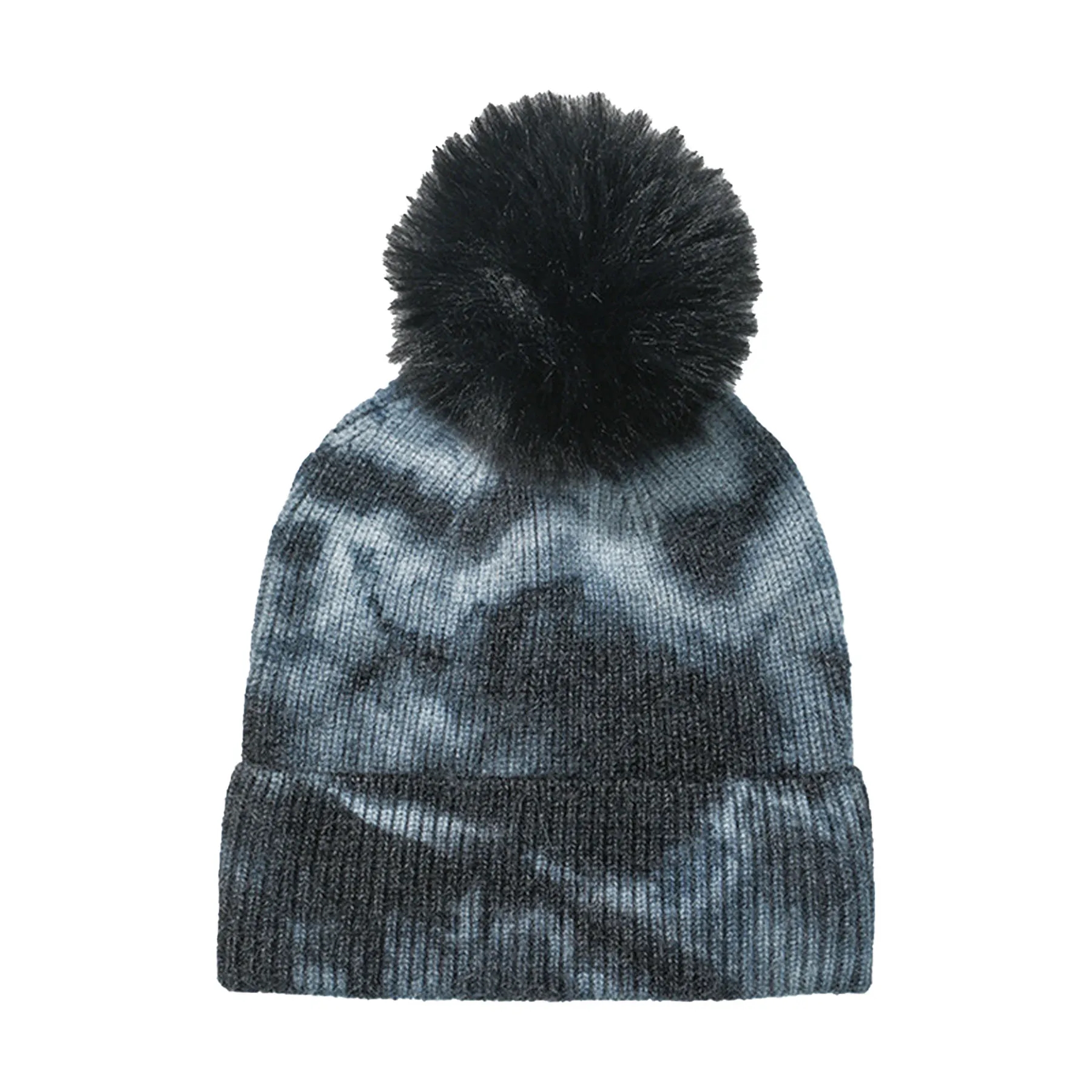 Tie-Dye Beanie with Fluffy Pom 8