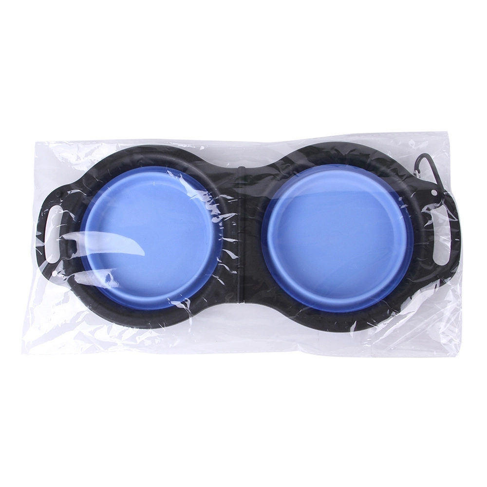 Custom Collapsible Silicone Dog Double Bowl 9