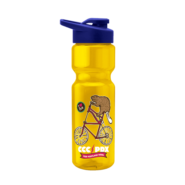 Blazer 28oz Transparent Bike Bottle w/Drink-thru Lid 2806
