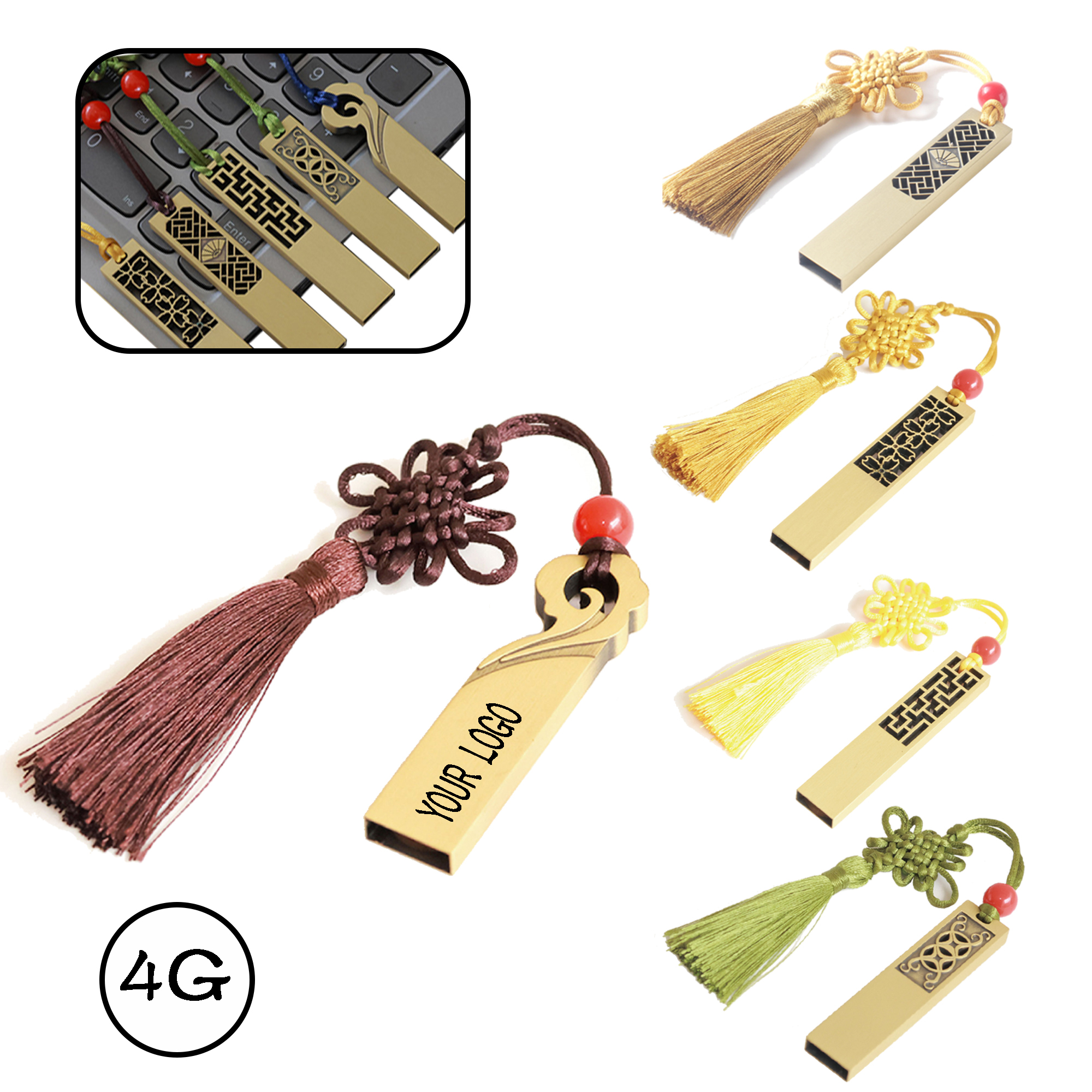 MOQ 20 PCS Traditional Tassel Flash Drive 2