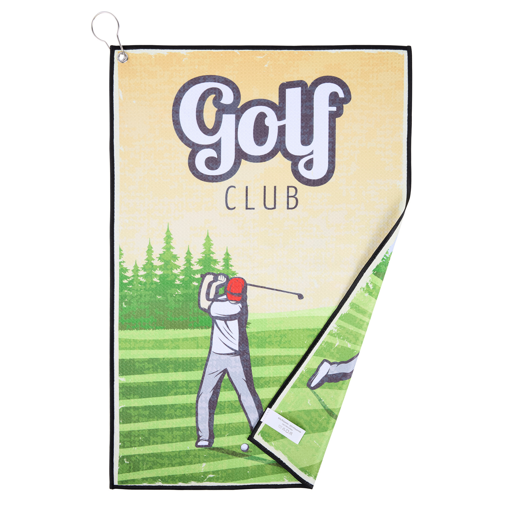 Waffle Texture Sublimated Golf Towel 16" X 24" 3