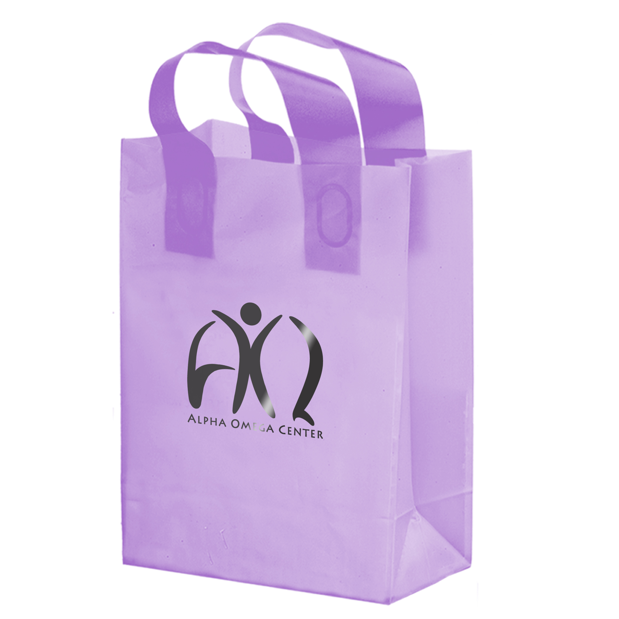 Color HDPE Frosted Soft Loop Shopper 21