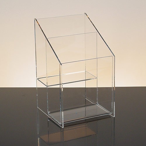 Countertop Brochure Holder All Clear 2-tier 2 pockets for 5-1/2"