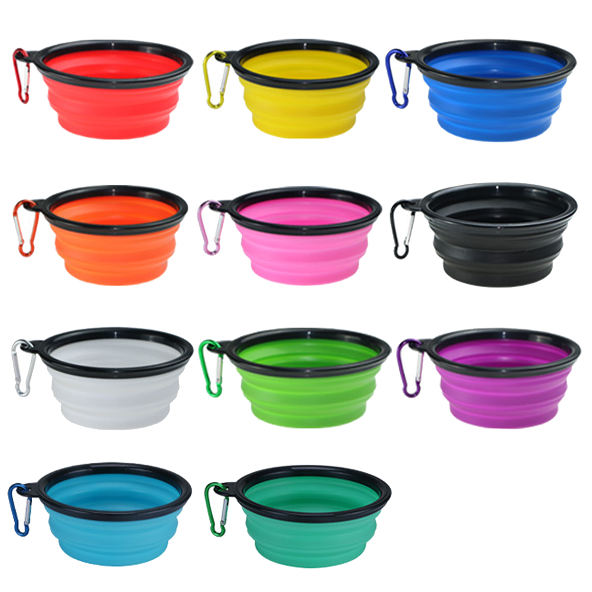 Collapsible Pet Bowl with Carabiner for Outdoor Use 4