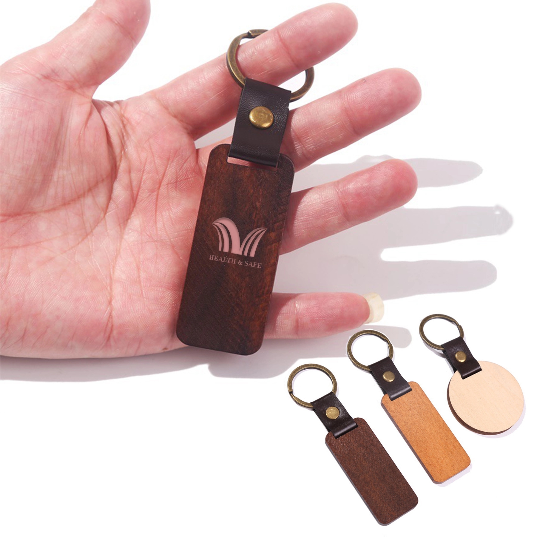 Wooden Key Chain  Anniversary Keychain 5