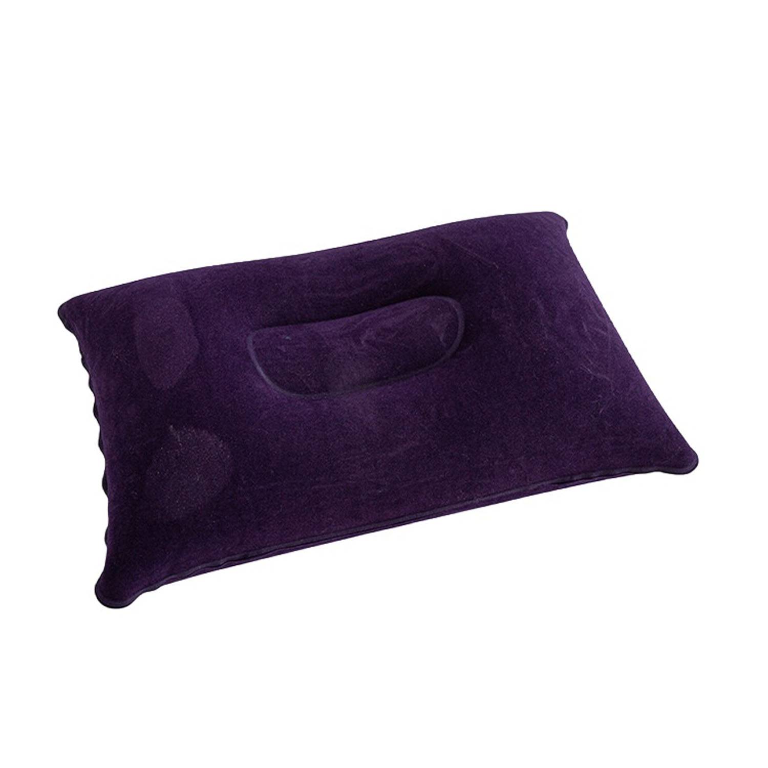 Ergonomic Flocked PVC Inflatable Travel Pillow 4