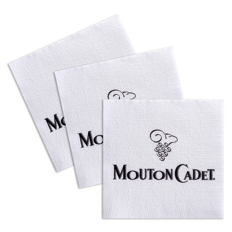 1-Ply,. White, Linen-pattern Embossed Luncheon Napkin 1
