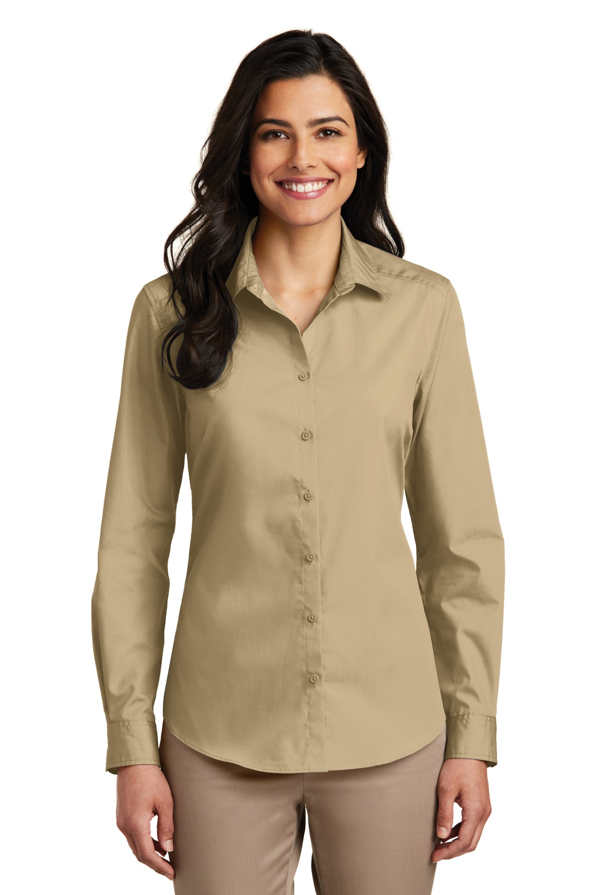Port Authority Women's Long Sleeve Carefree Poplin Shirt. LW100 36