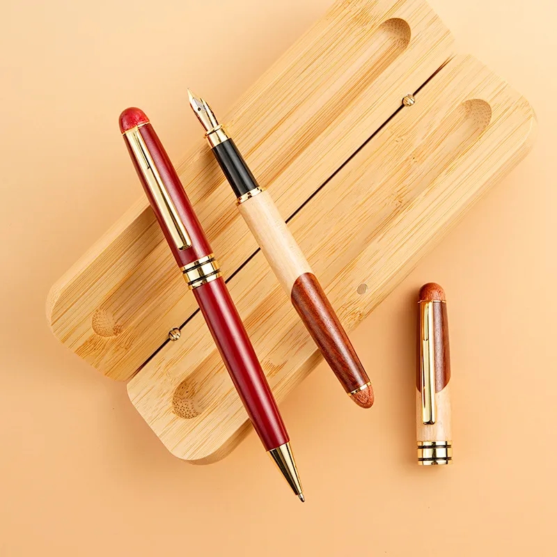 The vintage pen case for high-end wooden fountain pens 2
