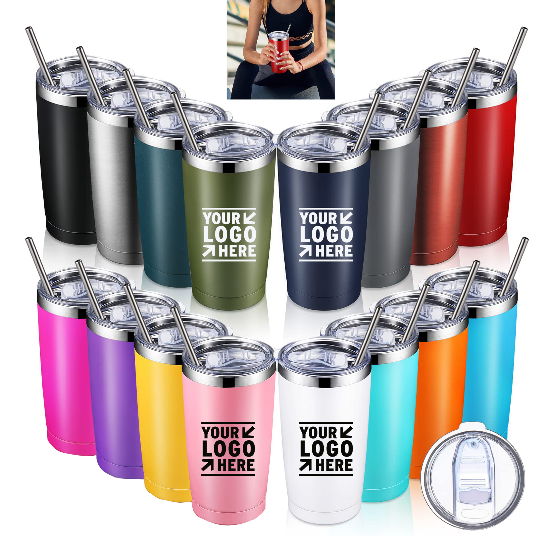 20oz Stainless Steel Tumbler Cup With Lid 2