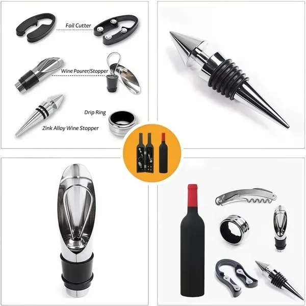 High-Quality Wine Opener Kit - Elegant Corkscrew Set 6