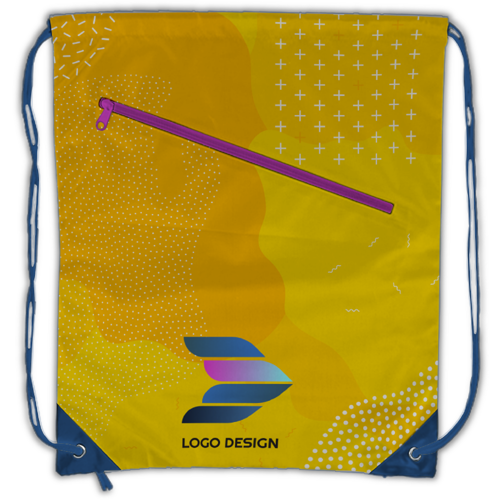 Sublimation Slant-Zip Polyester Drawstring Bag 3