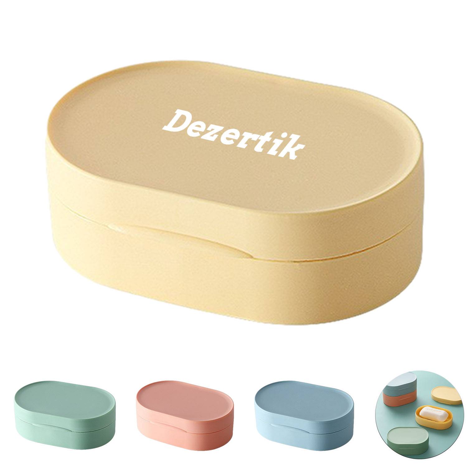 Simple portable soap box waterproof with lid 2