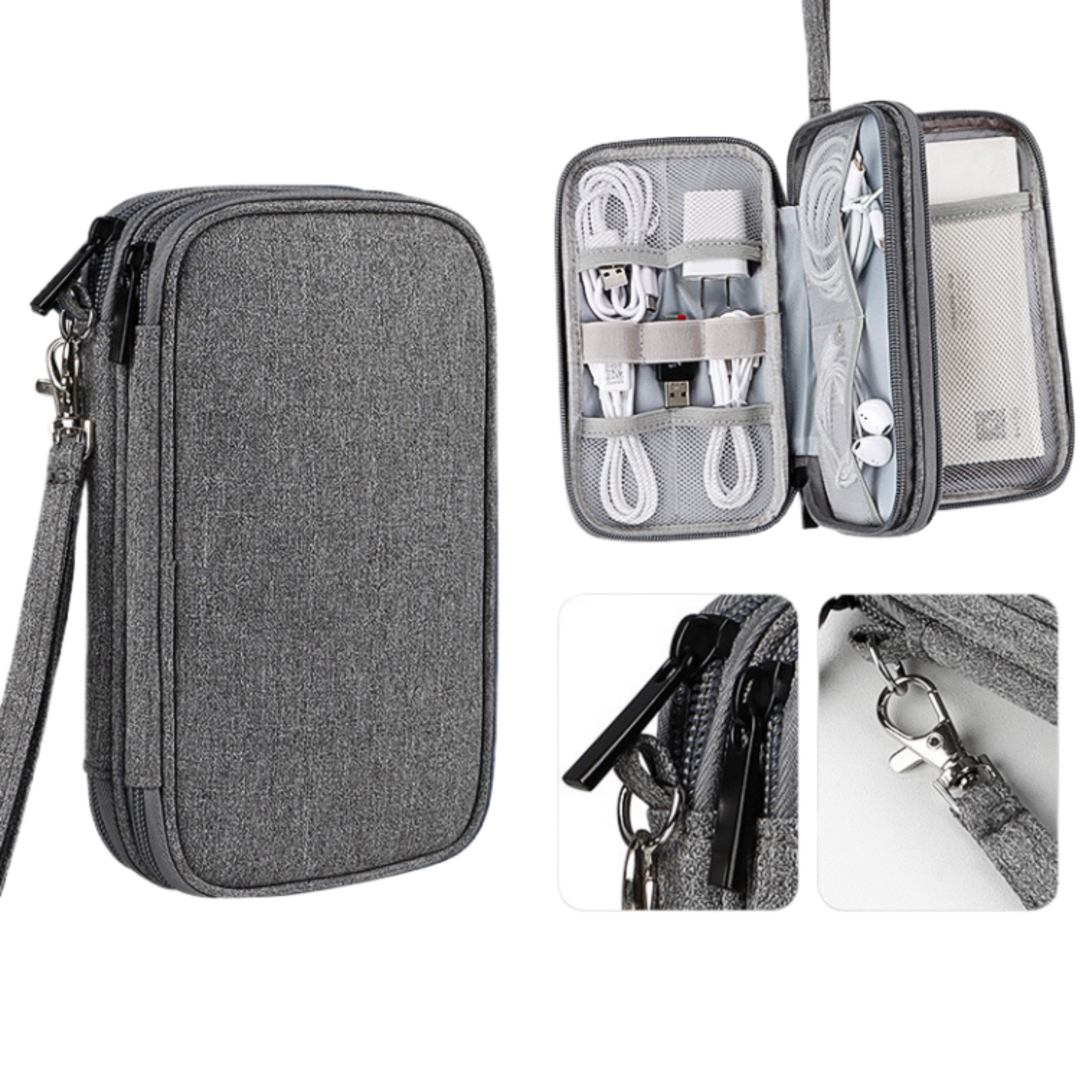 Dual Layers Electronics Tech Organizer Travel Case 8