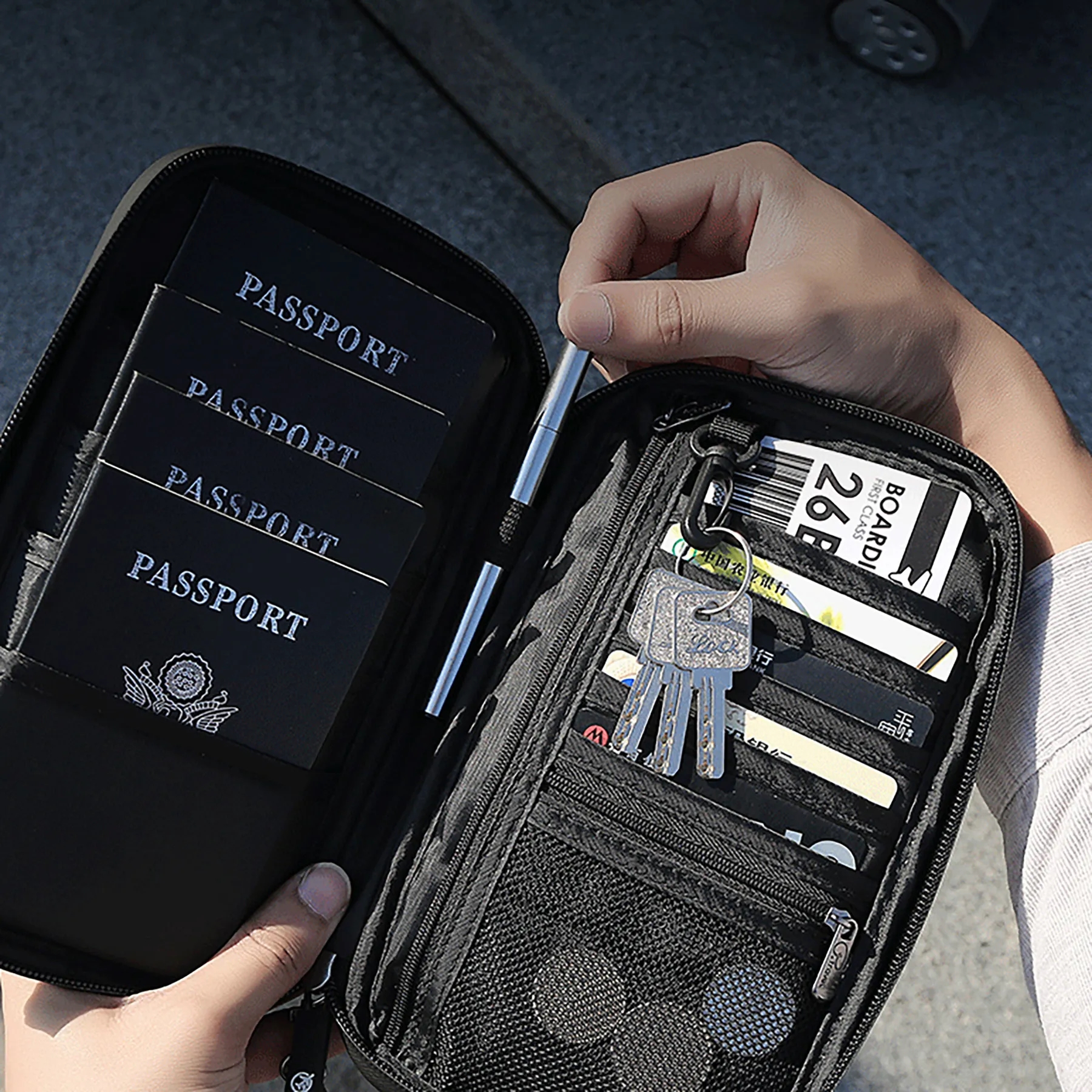 Nylon Travel Waterproof Passport Storage Bag 2