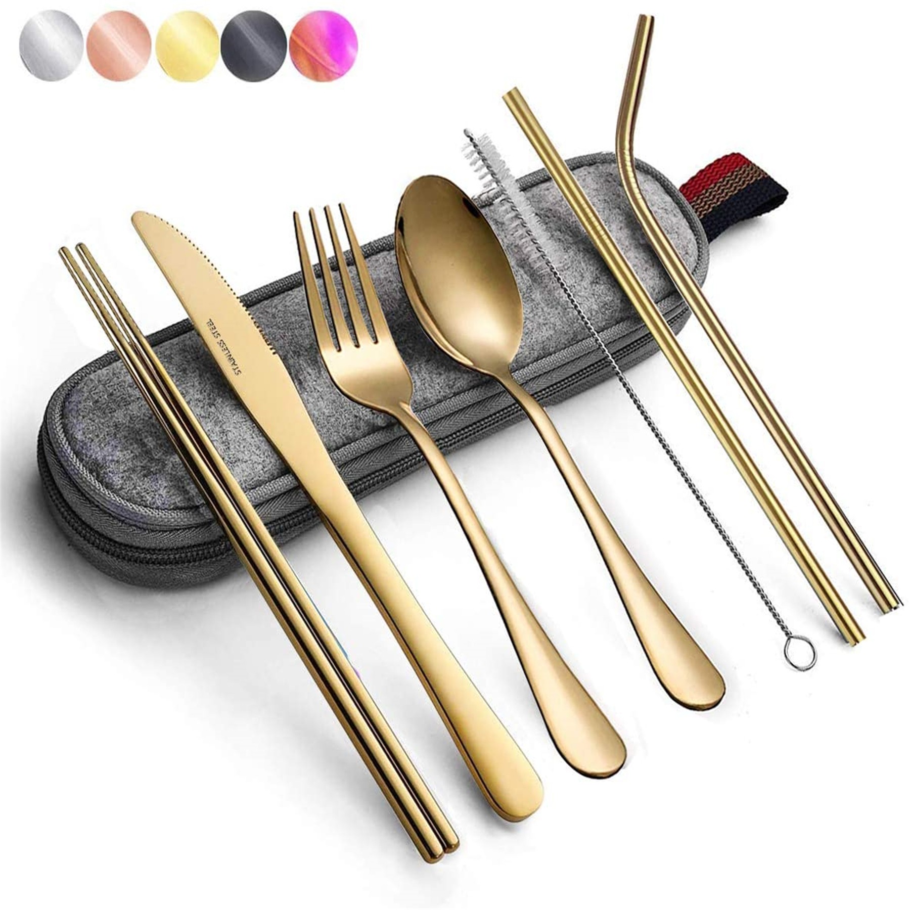 7 Piece Outdoor Tableware Reusable Utensils Set 2