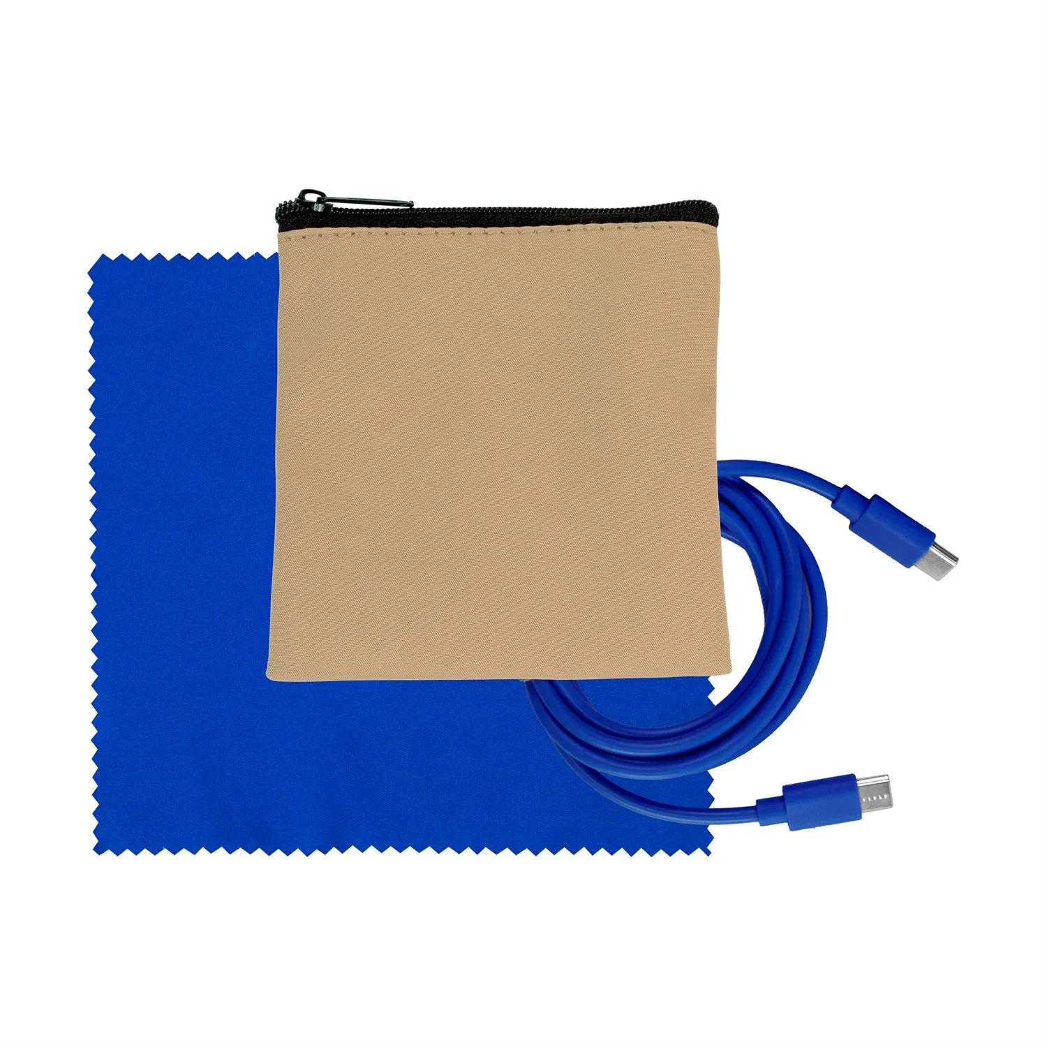 Tan Executive C to C Cable & Cloth Set 2