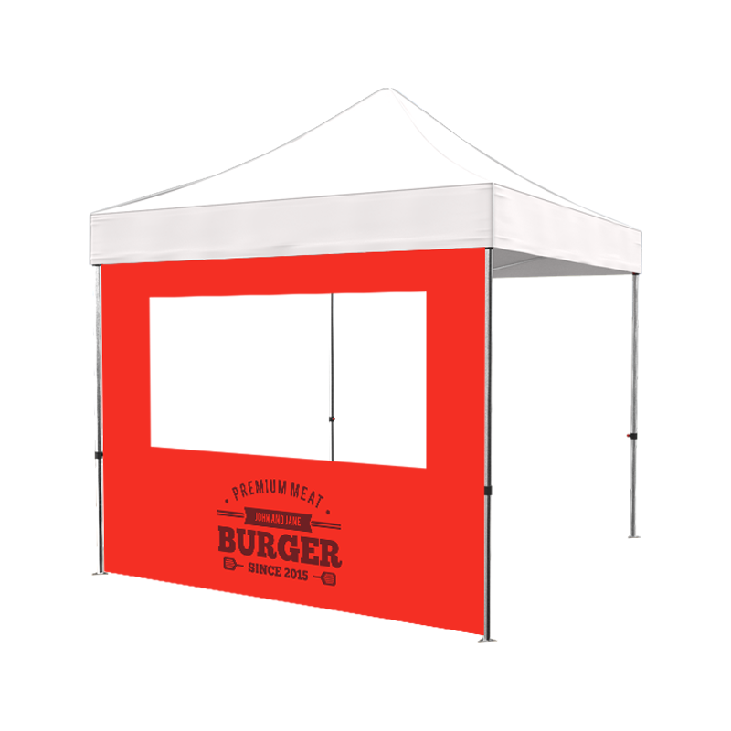 20ft Tent Wall Only w/Single Clear PVC Window- 1 Side Imprint 2