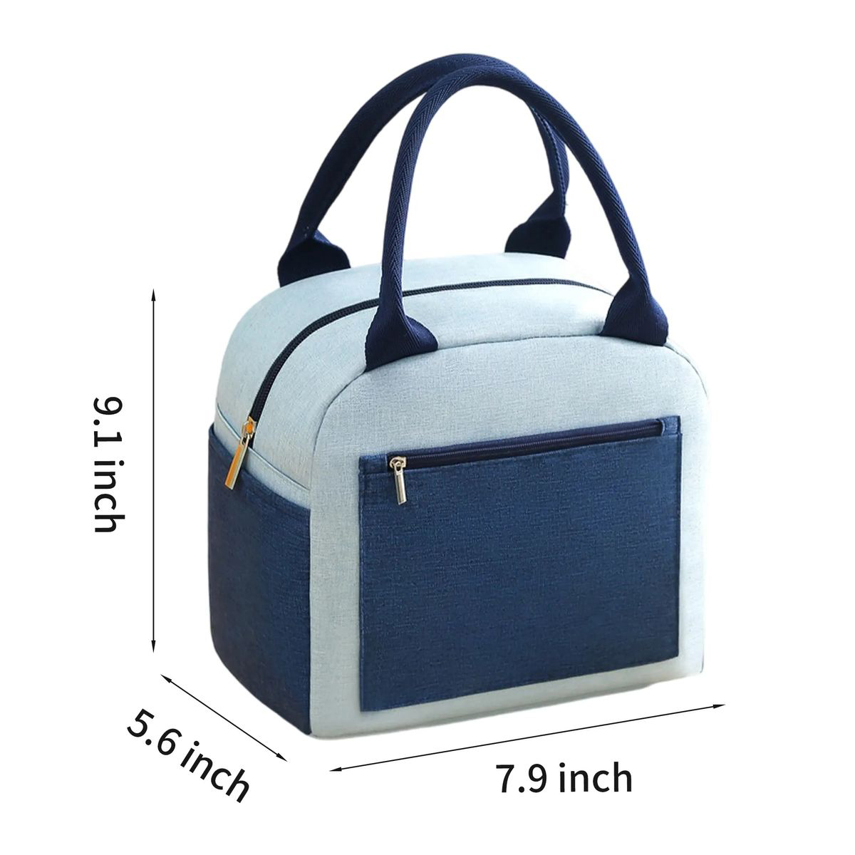 Insulated Oxford Lunch Bag with Side Mesh Pocket 3