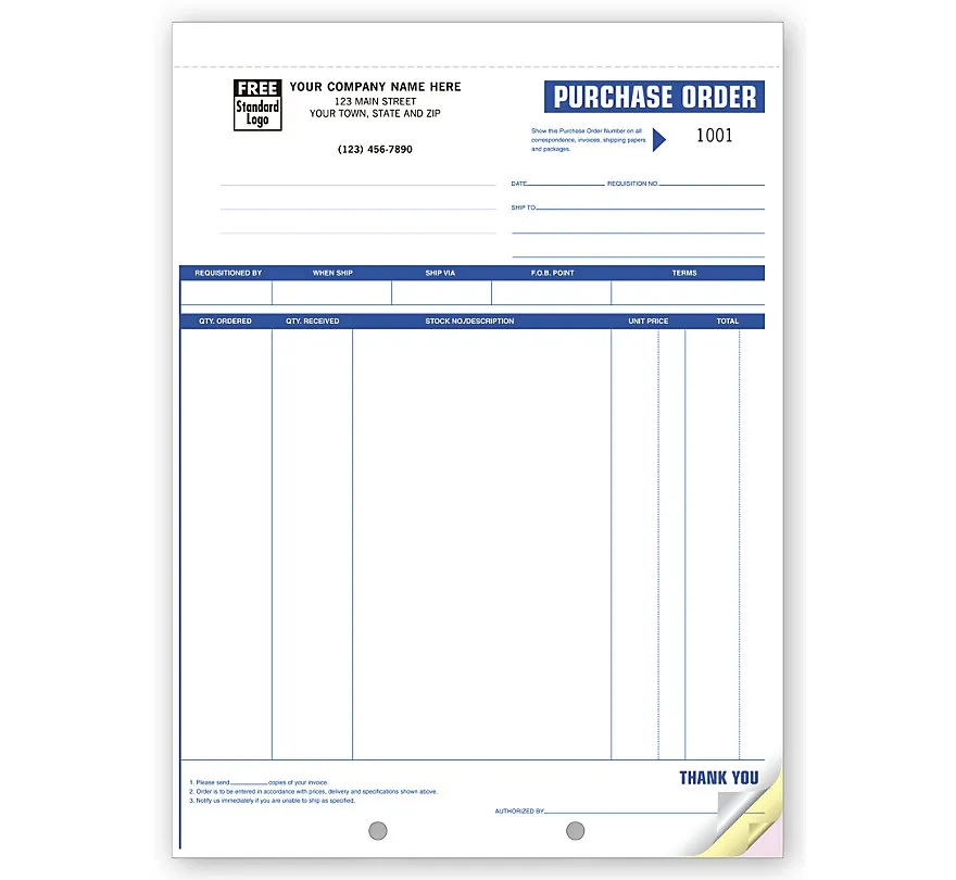 Purchase Orders, High Impact, Large Format 1
