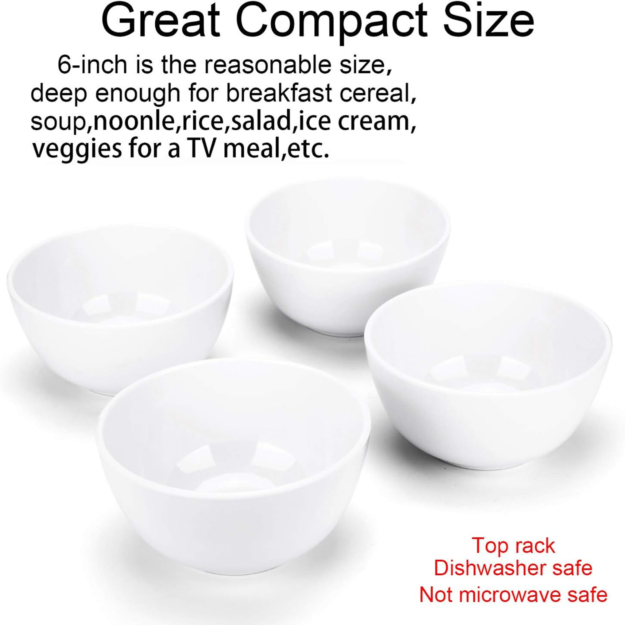 White Dinnerware Soup Bowl 6 Inches 3