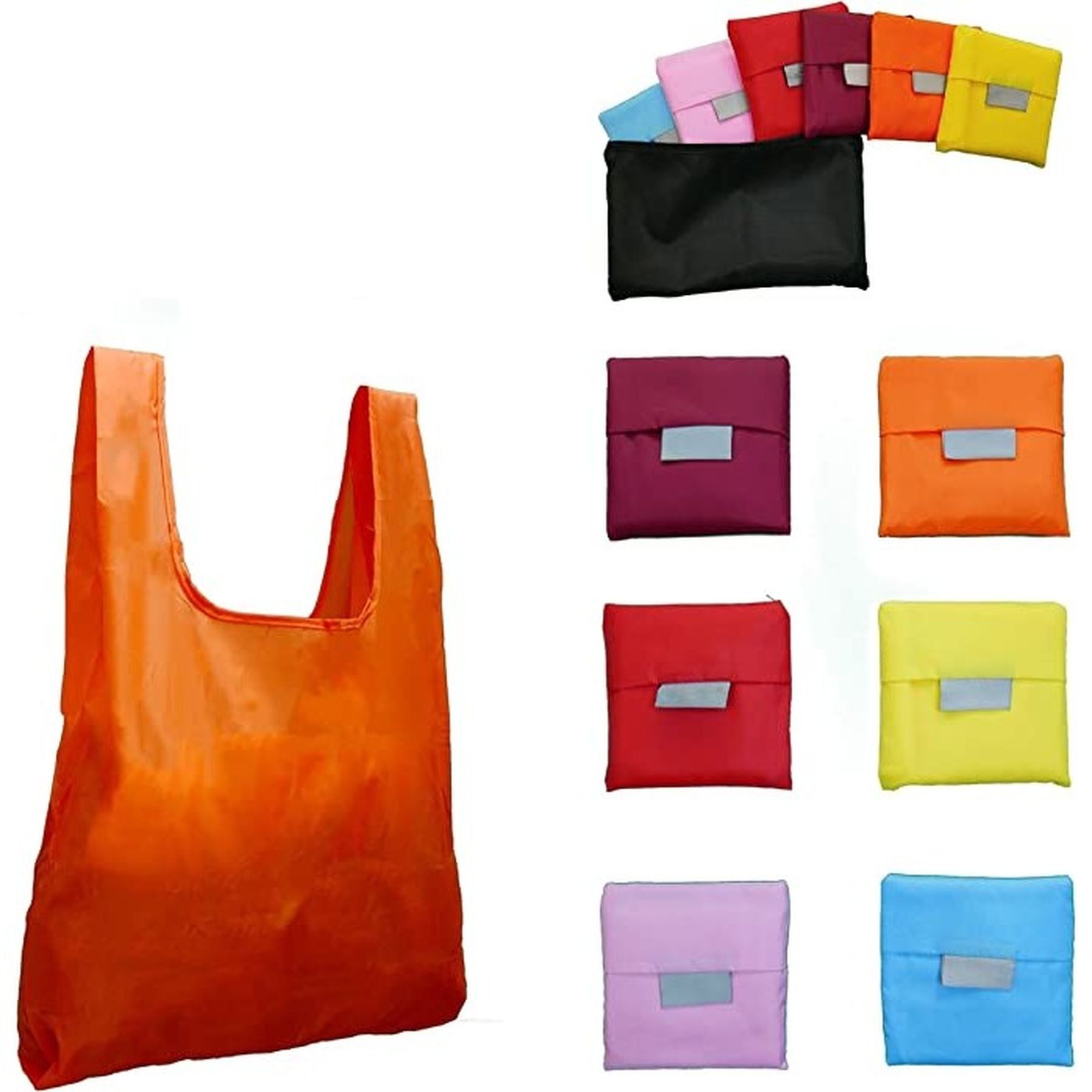Reusable Grocery Bags Foldaway Tote Bag With Pouch 8