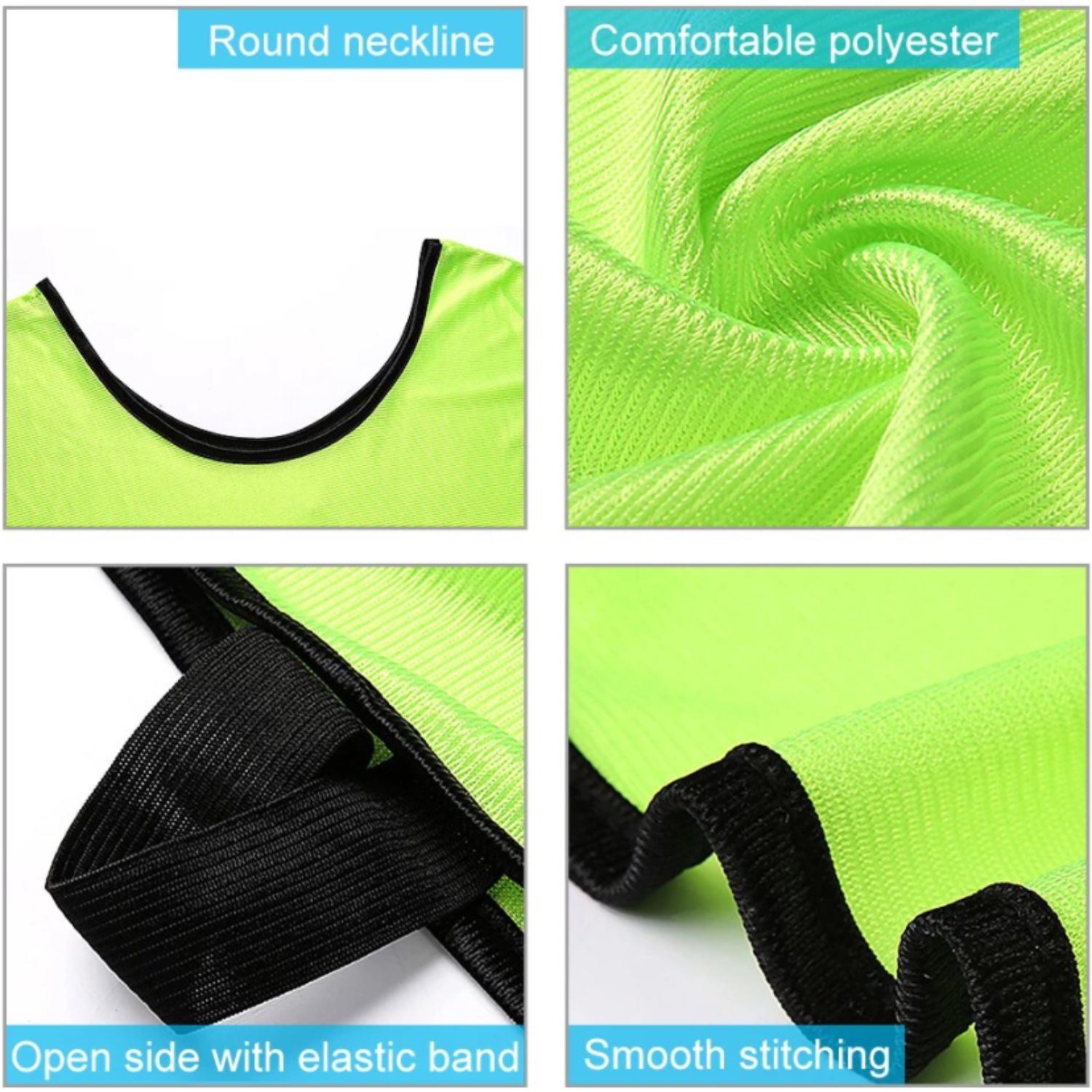 Unisex 160 GSM Birdseye Mesh Performance Training Pinnies 5