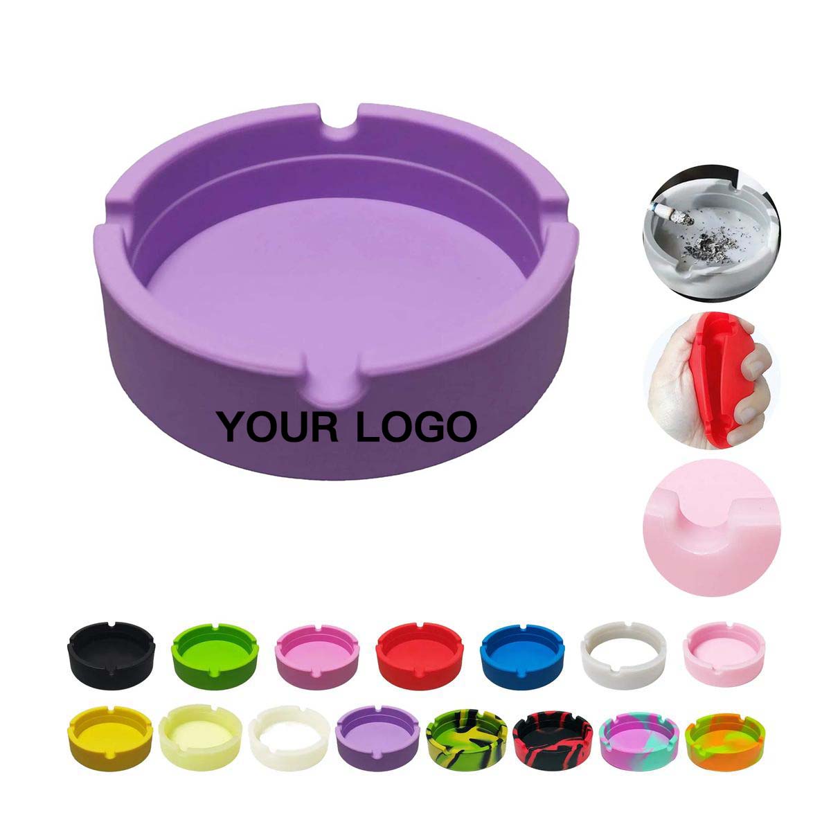 Silicone Ashtray in Tie Dye and Glow Options 4