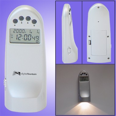 DIGITAL CLOCK W/ FLASHLIGHT, ALARMCLOCK, & DATE 2