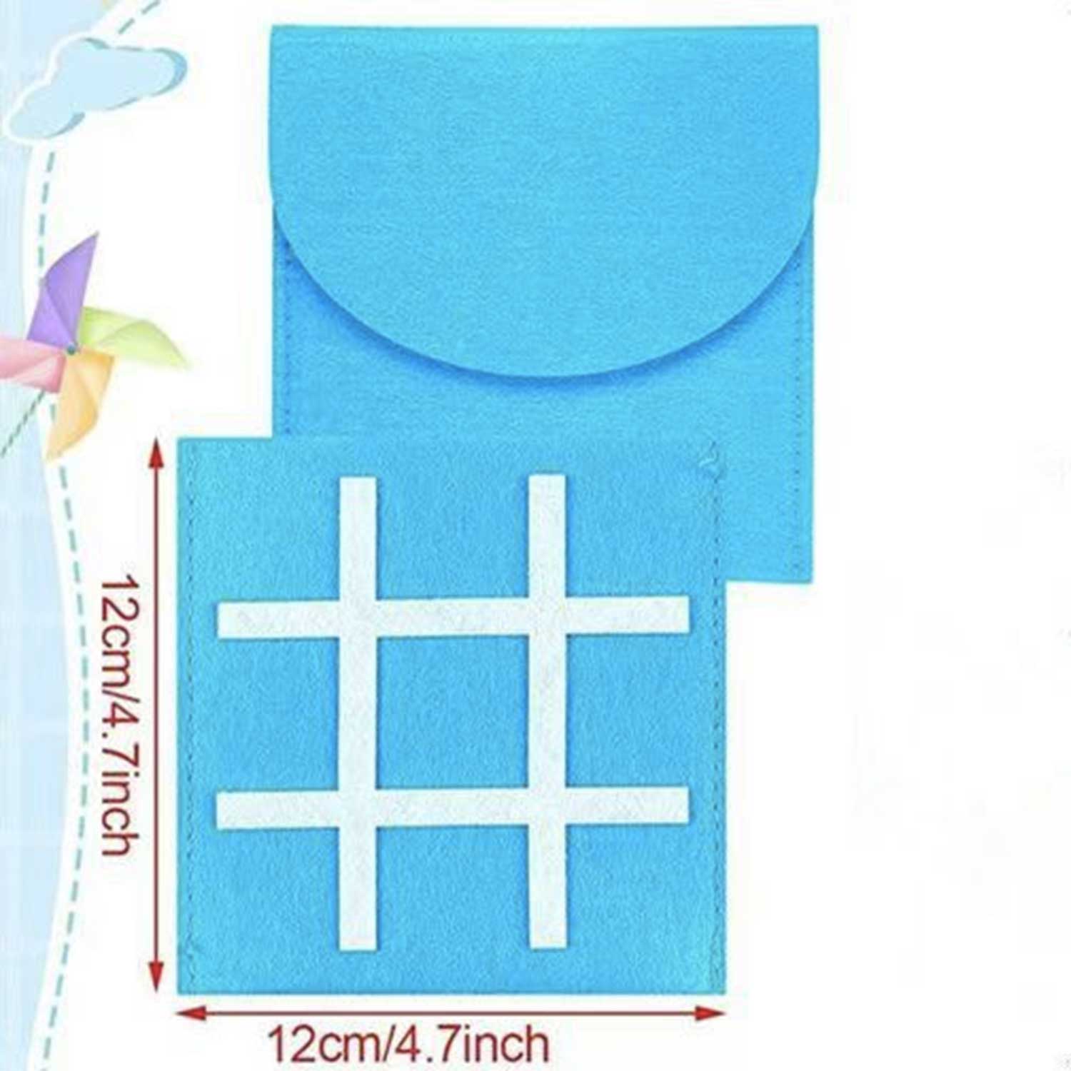 New Mini Felt Tic-Tac-Toe Board Kids Educational Puzzle Game 9