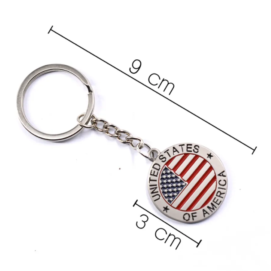 Custom US Flag Keychain 1