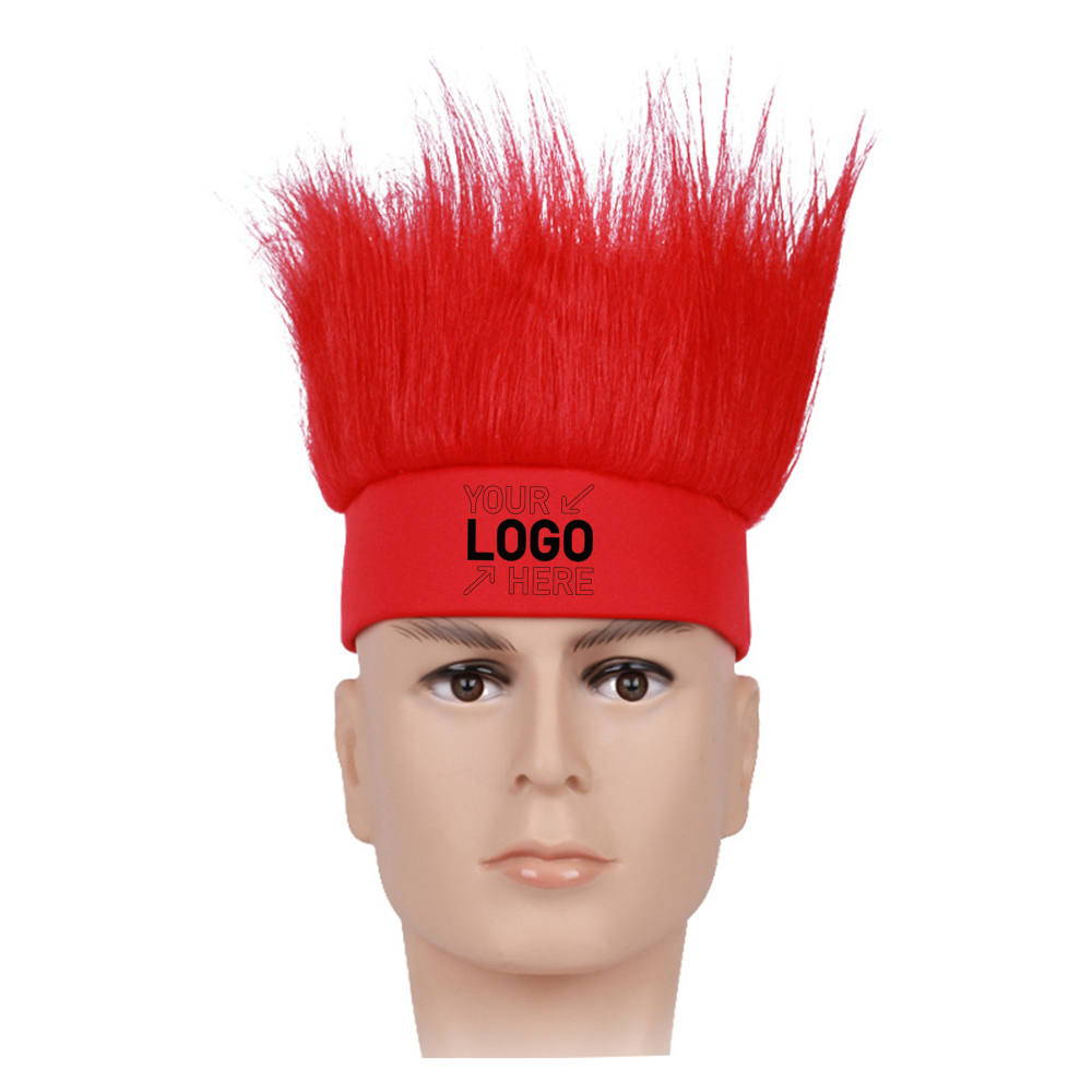 Qatar World Cup Football Fans Pure Colored Wig 2