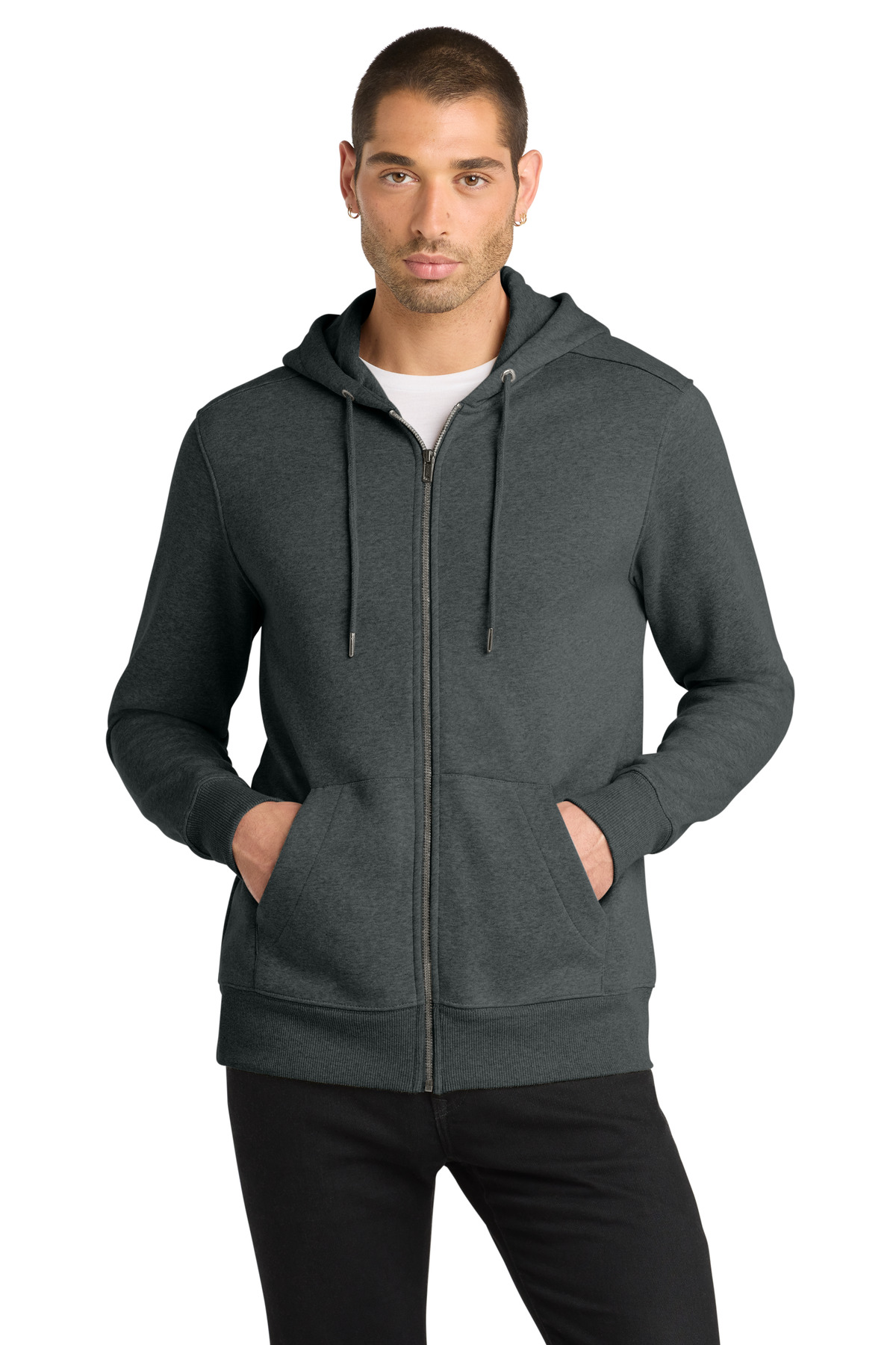 District Perfect Weight Fleece Full-Zip Hoodie DT1103 42