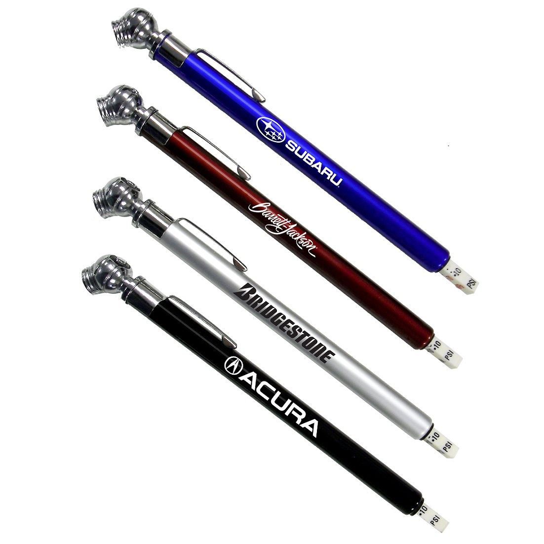 Auto Tire Pressure Gauge w/Chrome Colored Barrel 5