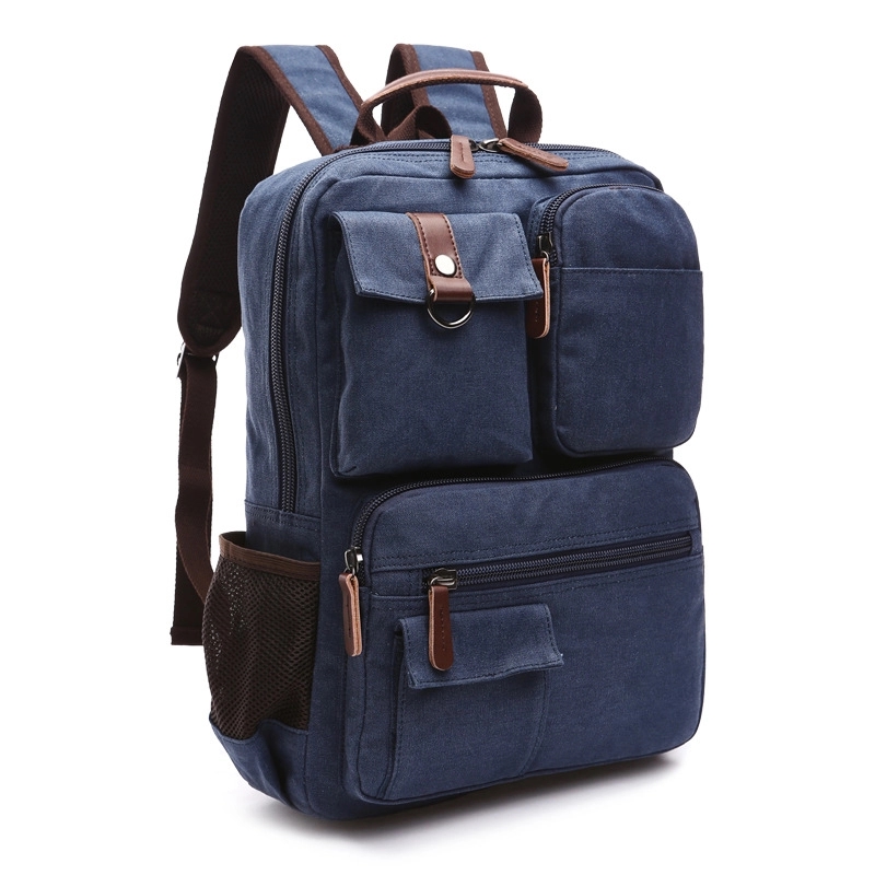 Vintage Canvas Backpack Travel Rucksack 6