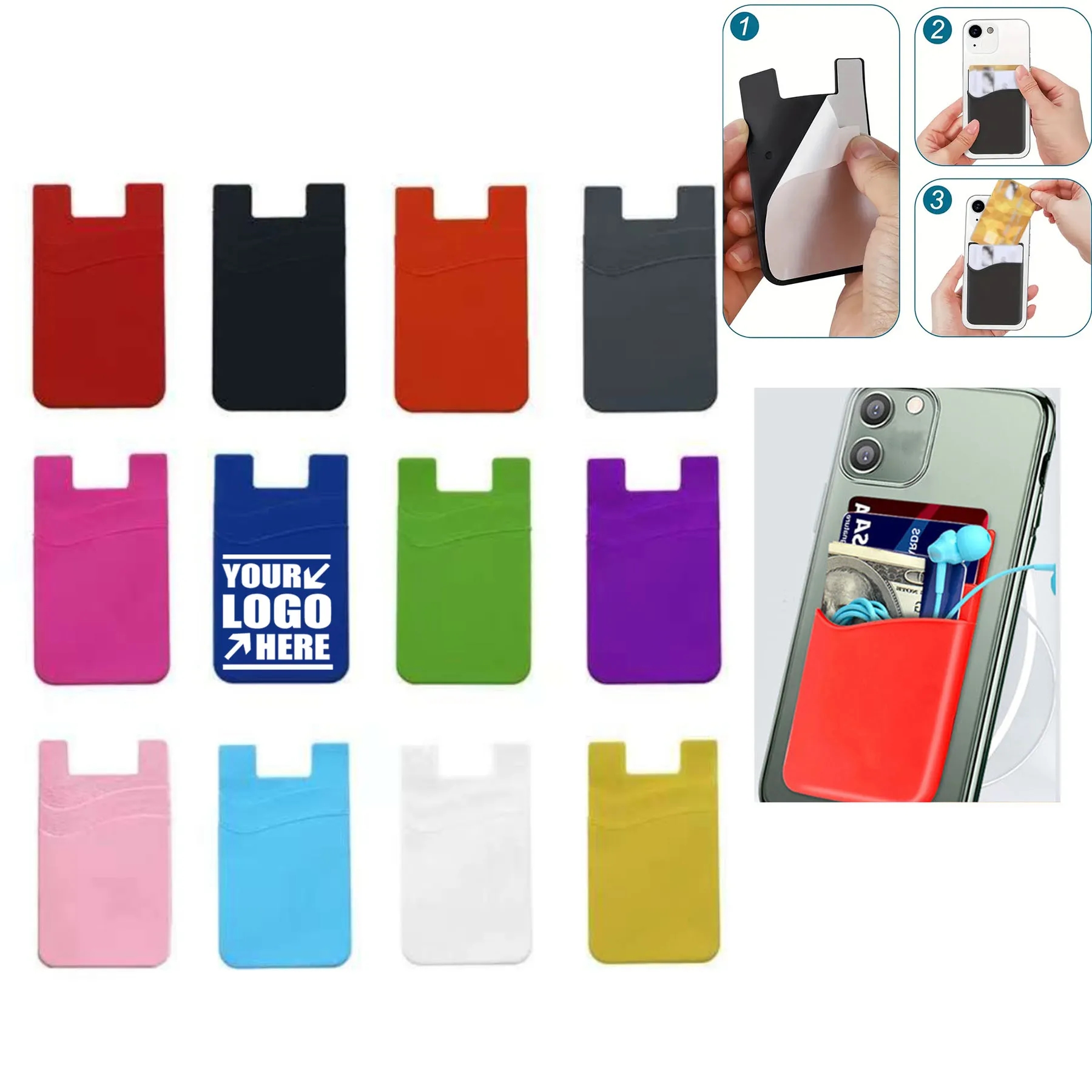 Slim Card Holder for Back of Phone 9