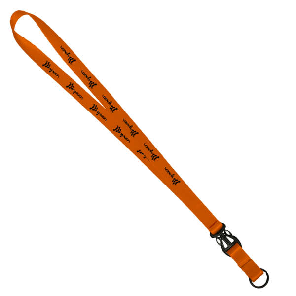 3/4" Multi color (Top and bottom) Nylon Lanyard with Plastic Slide Buckle R 461