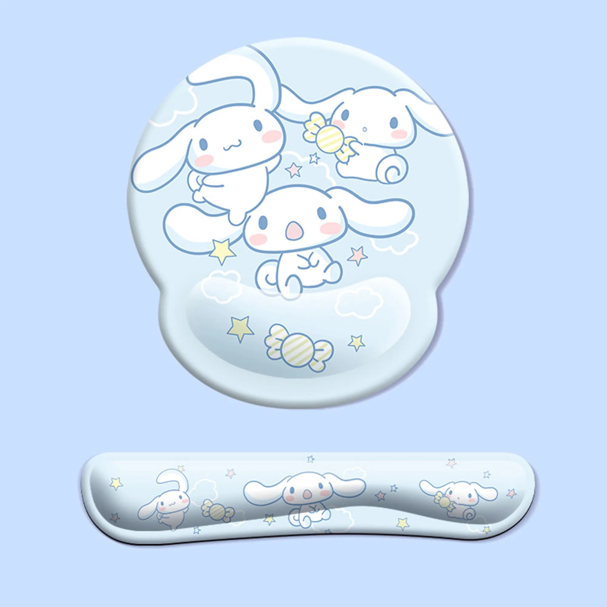 Ergonomic Two Piece Rubber Wrist Rest Mouse Pad Set 4
