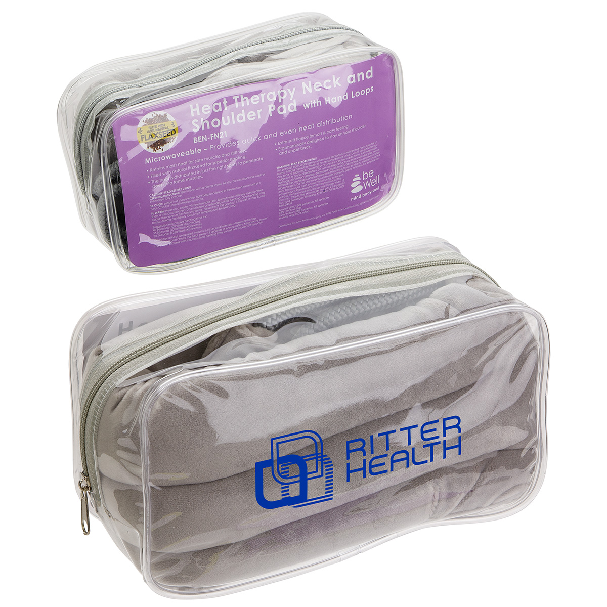 BeWell™ Flaxseed Heat Therapy Neck/Shoulder Pad with Hand Loops 5