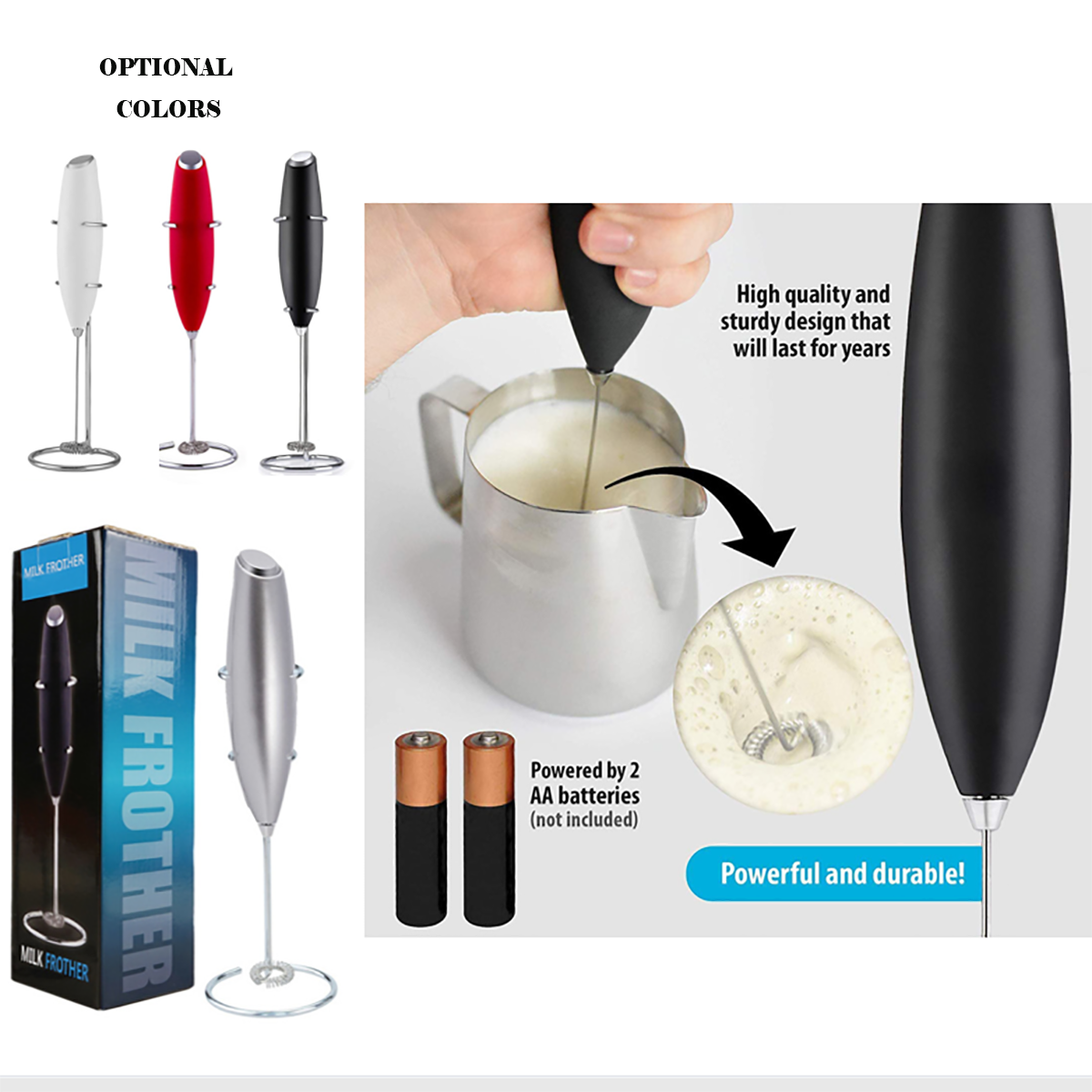 Milk Frother Handheld Foam Maker 4