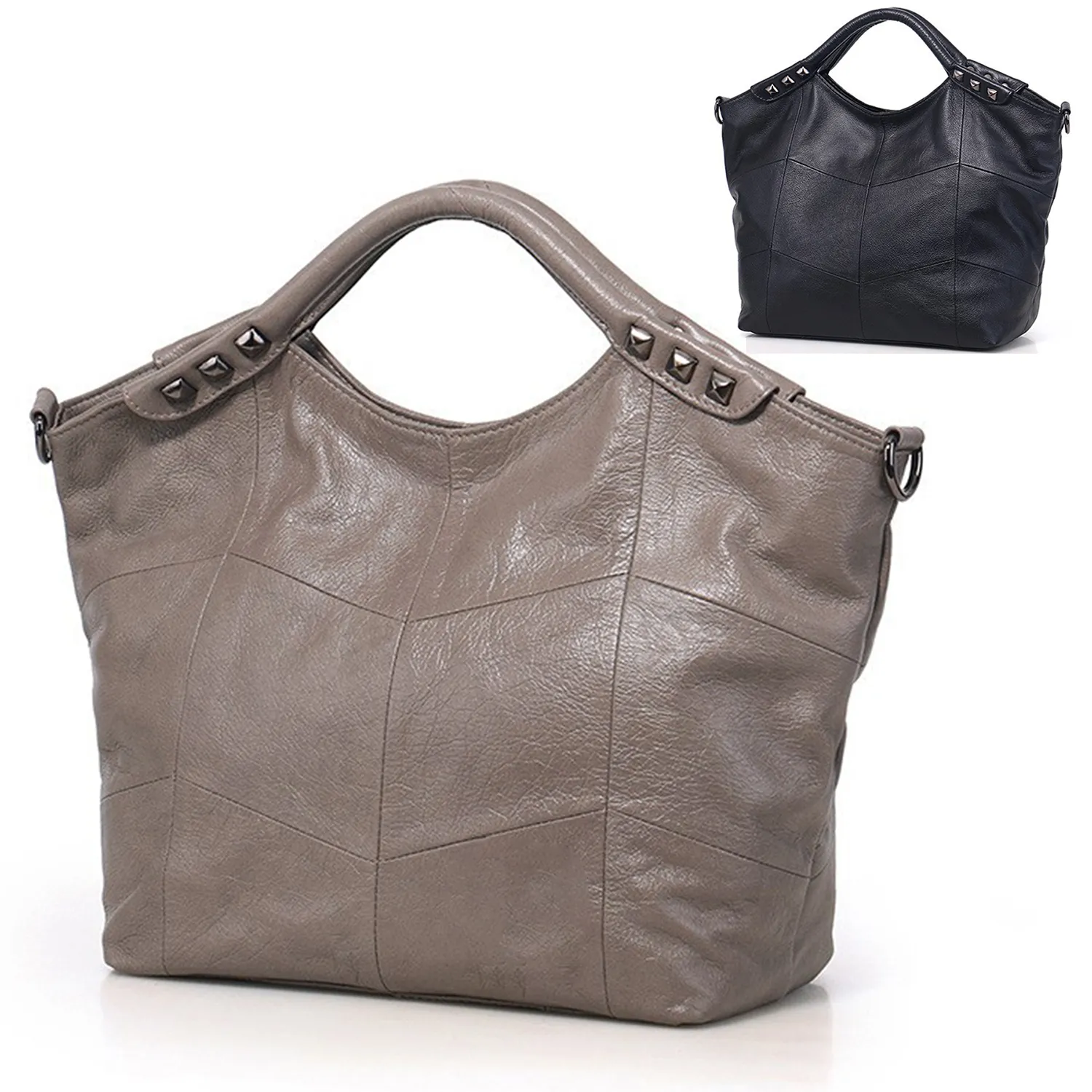 Genuine Leather Top Handle Purse Satchel Bag for Women 5