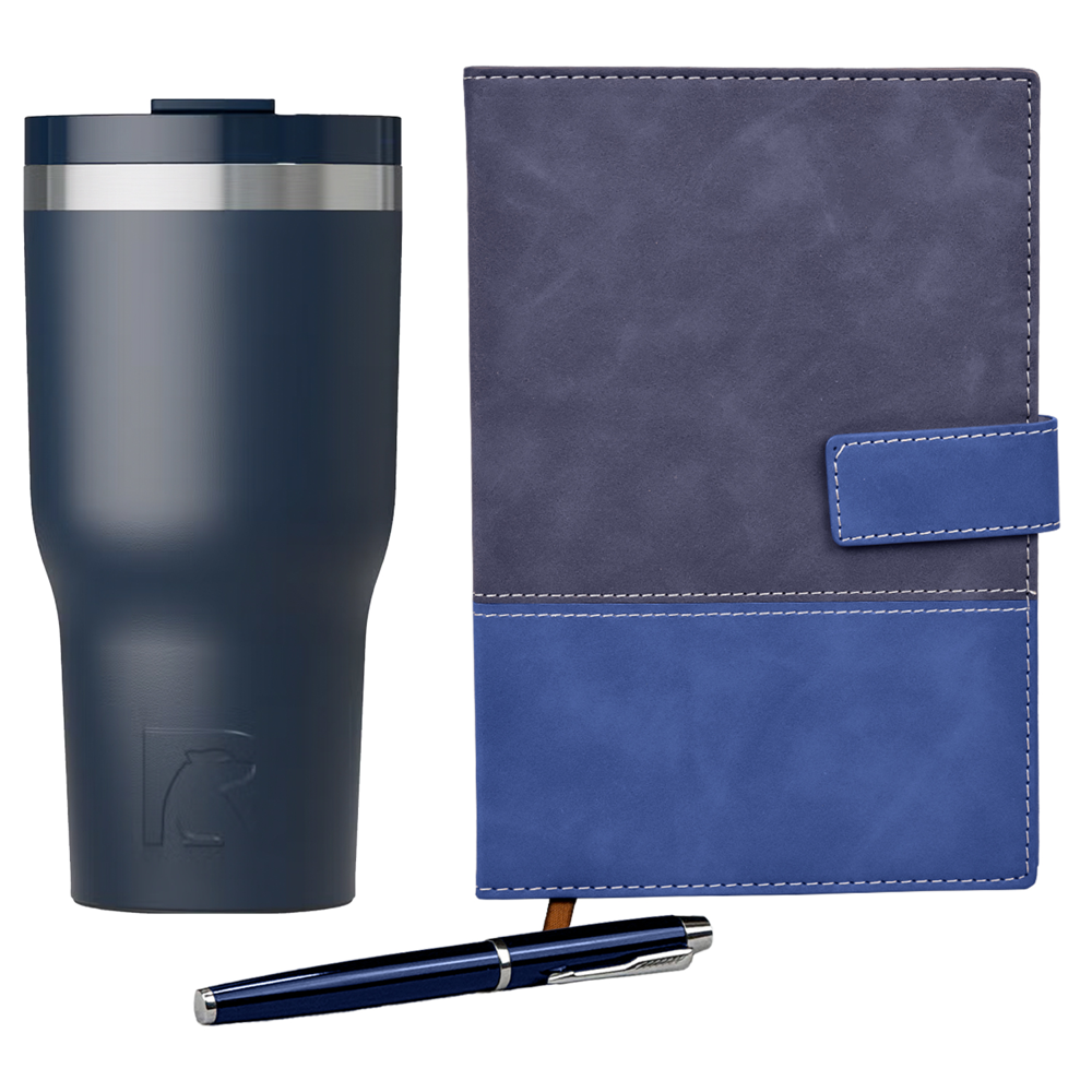 RTIC® 30 oz Tumbler, TiTUS® Valvetine Notebook & Pen Gift Set