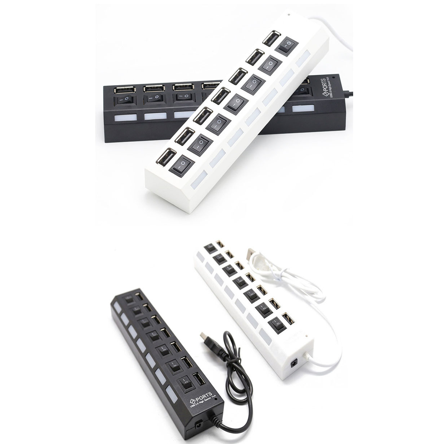 7 Ports LED USB 2.0 Adapter Hub 5