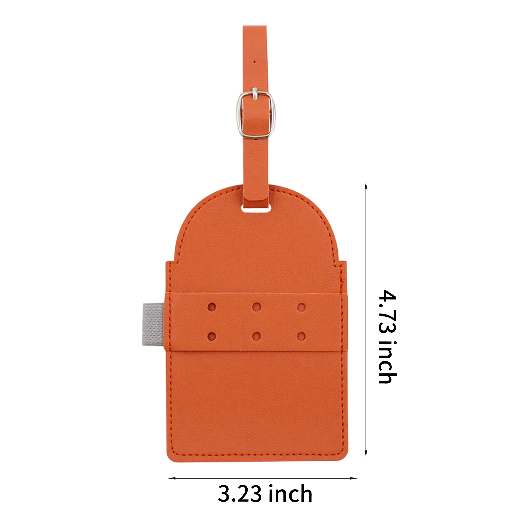 Polyurethane Leather Tee Holder Tag With Pencil Slot Strap 3.23" x 4.73" 4