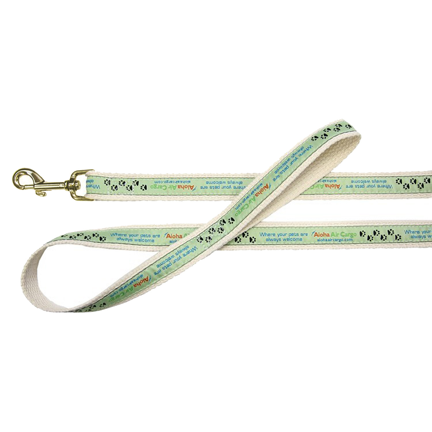 1" X 48" Woven Cotton Pet Leash w/ Gold Colored Hardware - "Elite" Weave