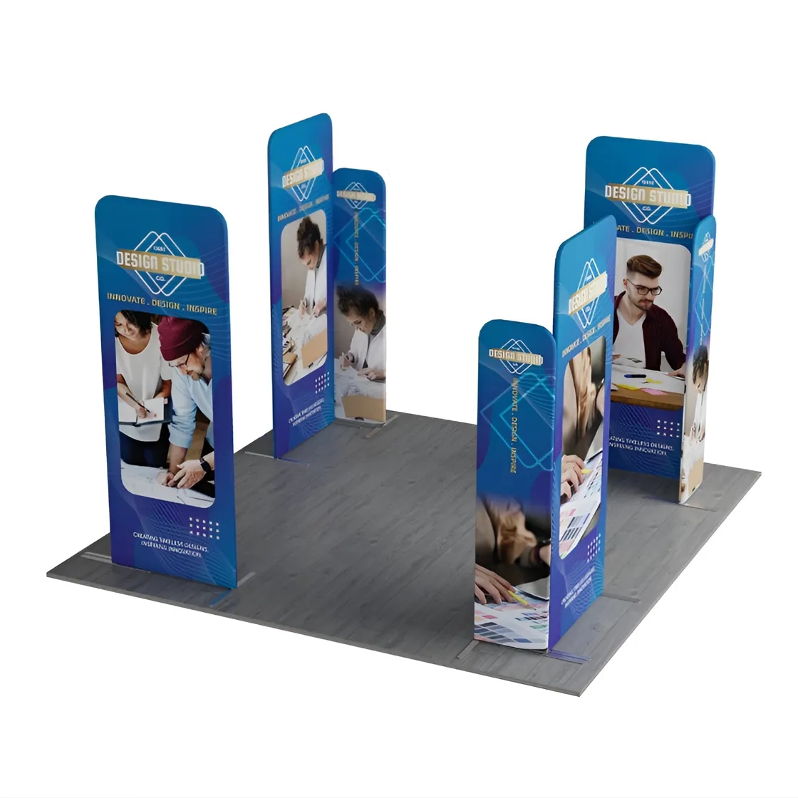 10ft Magnetic Modular Fabric Displays - L Shape Four Corner 5